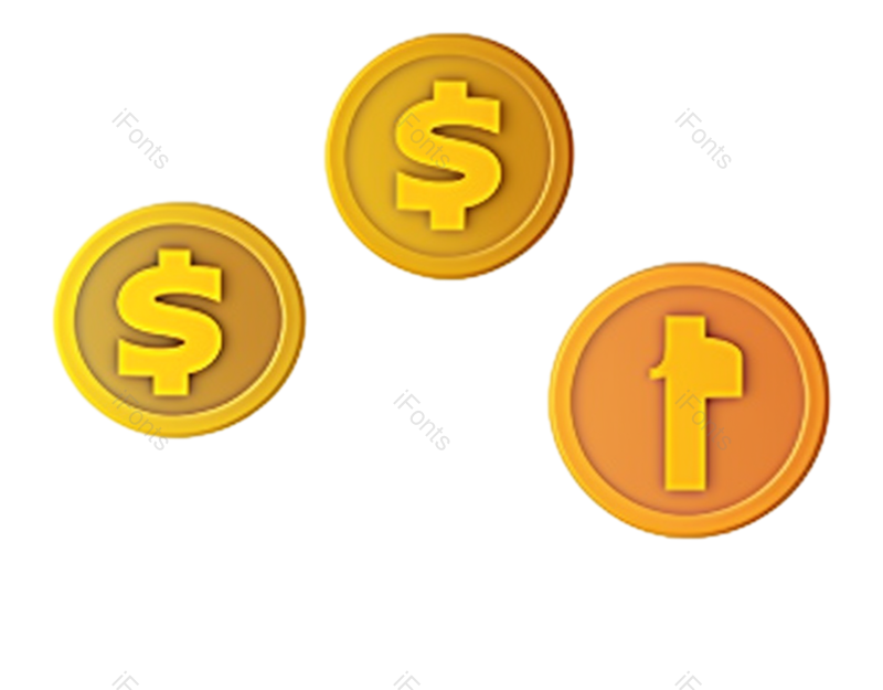 金币图片,促销元素,漂浮PNG,漂浮金币免抠素材